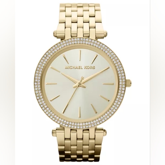 BEAUTIFUL RETIRED AUTHENTIC Women's Michael Kors Darci Watch Gold Toneπ§ - Picture 8 of 10